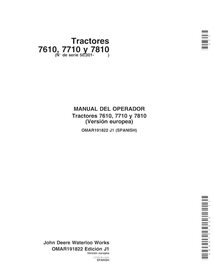 John Deere 7610, 7710,7810 (SN 50000-) manual del operador del tractor pdf ES - John Deere manuales - JD-OMAR191822-ES