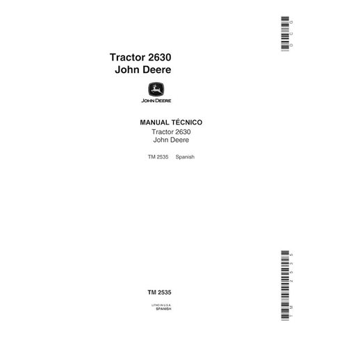 Manual técnico do trator John Deere 2630 em pdf ES - John Deere manuais - JD-TM2535-ES