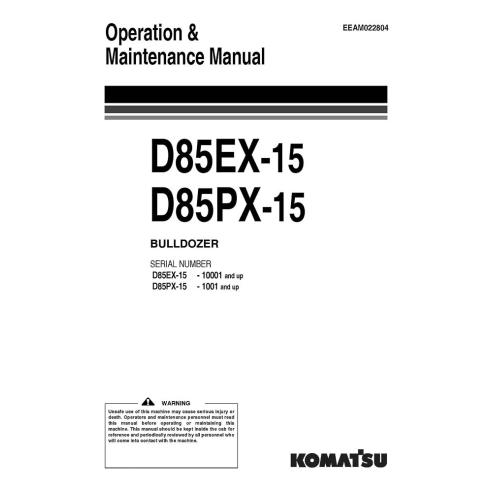Manual de operación y mantenimiento de la topadora Komatsu D85EX-15, D85PX-15 - Komatsu manuales - KOMATSU-EEAM022804