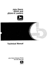 TM1002 John Deere JD544, JD544A wheel loader technical manual (TM1002)