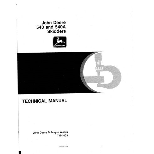 Manual técnico em pdf da minicarregadeira John Deere 540, 540A - John Deere manuais - JD-TM1003-EN