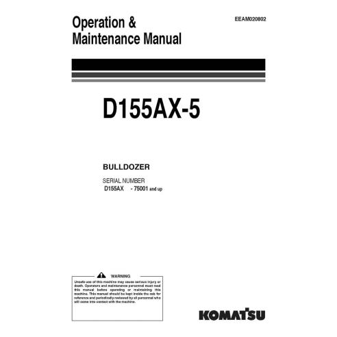 Manual de operación y mantenimiento de la topadora Komatsu D155AX-5 - Komatsu manuales
