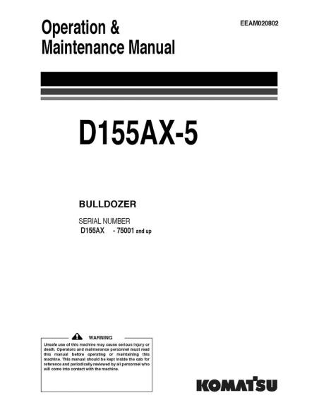 Komatsu D155AX-5 dozer operation & maintenance manual - Komatsu manuals - KOMATSU-EEAM020802