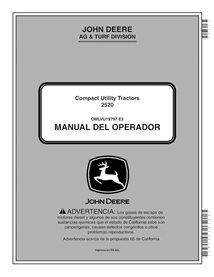 JD-OMLVU19797-ES Manual do operador do trator John Deere 2520 (SN 400001-) ES (OMLVU19797)