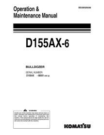 Manual de operação e manutenção do buldôzer Komatsu D155AX-5 - Komatsu manuais - KOMATSU-EEAM025000