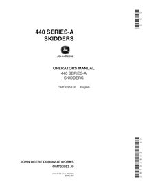 Manuel de l'opérateur pdf de la chargeuse compacte John Deere 440A - John Deere manuels - JD-OMT32953-EN