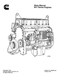 Manuel d'atelier des moteurs Komatsu série M11 - Komatsu manuels - KOMATSU-3666075-00