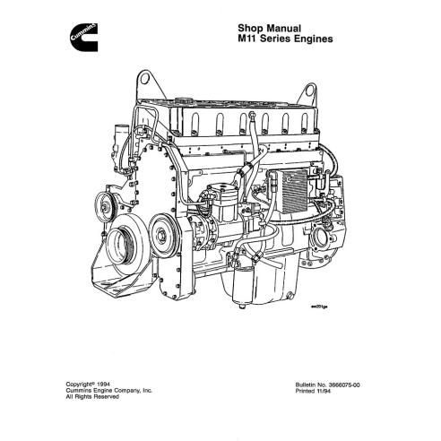 Manual de taller del motor de la serie Komatsu M11 - Komatsu manuales - KOMATSU-3666075-00