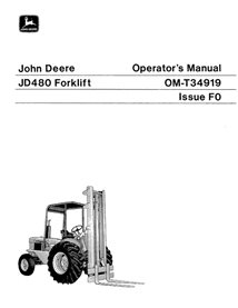 Manuel de l'opérateur pdf du chariot élévateur John Deere 480 - John Deere manuels - JD-OMT34919-OM