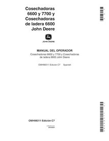 John Deere 6600, 6600SH, 7700 (SN 261751-311300) manual del operador de la cosechadora pdf ES - John Deere manuales - JD-OMH9...