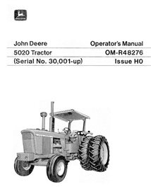 JD-OMR48276 Manual do operador em pdf do trator John Deere 5020 Row-Crop (SN 30001-)