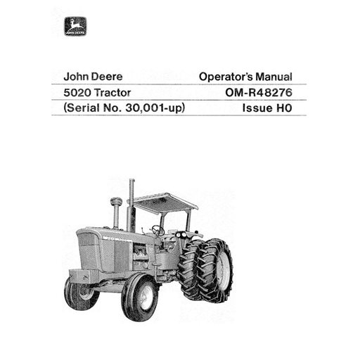 JD-OMR48276 Manual do operador em pdf do trator John Deere 5020 Row-Crop (SN 30001-)