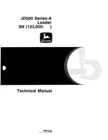 John Deere 500B backhoe loader pdf technical manual  - John Deere manuals - JD-TM1025-EN