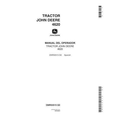 John Deere 4620 Tractor de cultivo en hileras pdf manual del operador ES - John Deere manuales - JD-OMR50515-ES