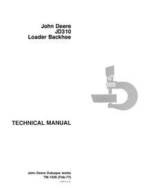 TM1036 Manuel technique pdf de la chargeuse-pelleteuse John Deere 310