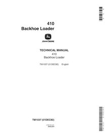 John Deere 410 backhoe loader pdf technical manual  - John Deere manuals - JD-TM1037-EN