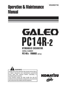 Manual de operação e manutenção da escavadeira Komatsu GALEO PC14R-2 - Komatsu manuais