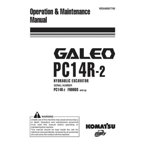 Manual de operación y mantenimiento de la excavadora Komatsu GALEO PC14R-2 - Komatsu manuales - KOMATSU-WEAM007700