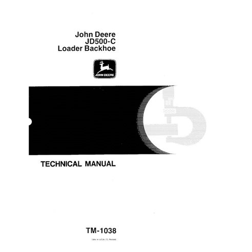 John Deere 500C backhoe loader pdf technical manual  - John Deere manuals - JD-TM1038-EN
