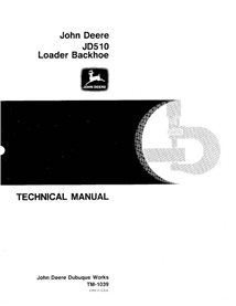 John Deere 510 backhoe loader pdf technical manual  - John Deere manuals - JD-TM1039-EN