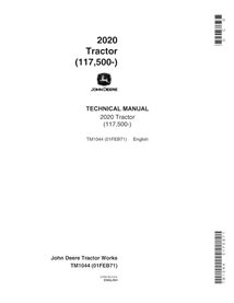TM1044 Manual técnico do trator John Deere 2020 (SN 117500-) (TM1044)