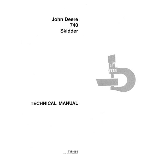 Manual técnico em pdf da minicarregadeira John Deere 740 - John Deere manuais - JD-TM1059-EN