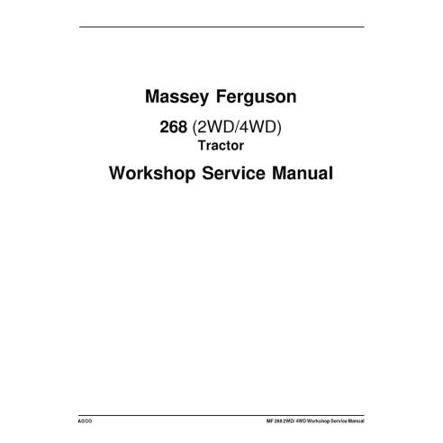 Manual de serviço de oficina do trator Massey Ferguson 268 - Massey Ferguson manuais - MF-TRACTOR-268