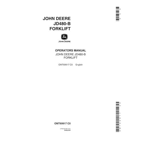 Manual del operador de la carretilla elevadora John Deere 480B en pdf - John Deere manuales - JD-OMT69917-EN