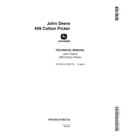 Manuel technique pdf de la récolteuse de coton John Deere 499 - John Deere manuels - JD-TM1069-EN