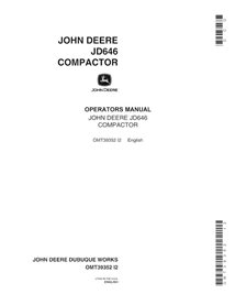 Manuel de l'opérateur pdf du compacteur John Deere 646 - John Deere manuels - JD-OMT39352-EN