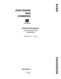 John Deere 6602 (SN 261401-311000) combine pdf operator's manual  - John Deere manuals - JD-OMH95658-EN