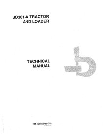 TM1088 Manual técnico em pdf da retroescavadeira John Deere 301A