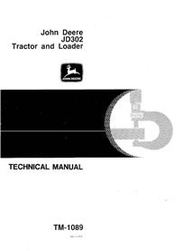 TM1089 Manual técnico da retroescavadeira John Deere 302 em pdf
