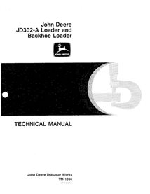 Manual técnico em pdf da retroescavadeira John Deere 302A - John Deere manuais - JD-TM1090-EN