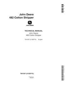 TM1097 Manual técnico de la desmotadora de algodón John Deere 482 (TM1097)