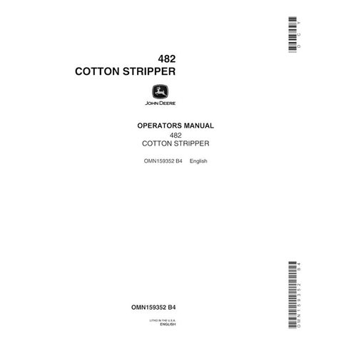 John Deere 482 cotton stripper pdf operator's manual  - John Deere manuals - JD-OMN159352-EN