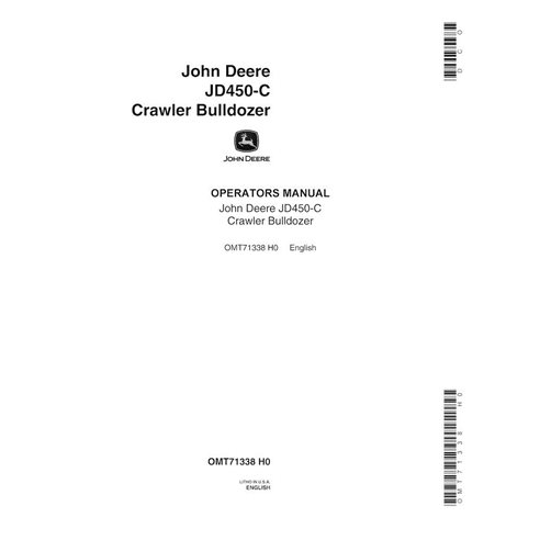 JD-OMT71338 Manual do operador do trator de esteira John Deere 450C em pdf