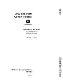 TM1105 Manual técnico de la cosechadora de algodón John Deere 9900, 9910 (TM1105)