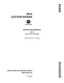 JD-OMN159567 Manual del operador de la cosechadora de algodón John Deere 9910 (OMN159567)