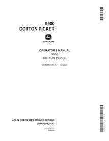 Manuel de l'opérateur pdf de la récolteuse de coton John Deere 9900 - John Deere manuels - JD-OMN159430-EN