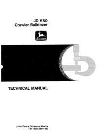 Manual técnico em pdf do trator de esteira John Deere 550 - John Deere manuais - JD-TM1108-EN