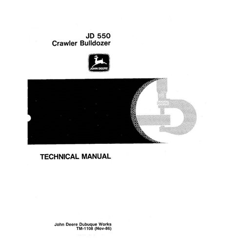 TM1108 John Deere 550 crawler dozer technical manual (TM1108)