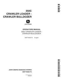 JD-OMT79469 John Deere 350C crawler dozer operator's manual (OMT79469)