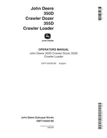 Manuel de l'opérateur pdf du bouteur sur chenilles John Deere 350D, 355D - John Deere manuels - JD-OMT105029-EN