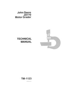 John Deere 770 grader pdf technical manual  - John Deere manuals - JD-TM1123-EN