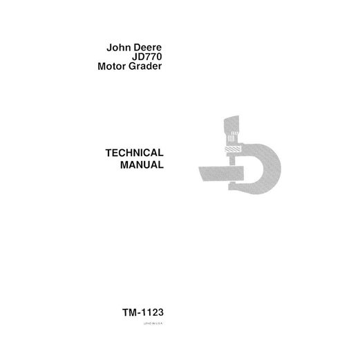 Manual técnico em pdf da motoniveladora John Deere 770 - John Deere manuais - JD-TM1123-EN