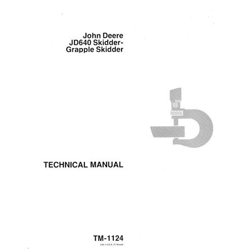 TM1124 John Deere 640 skid loader pdf technical manual