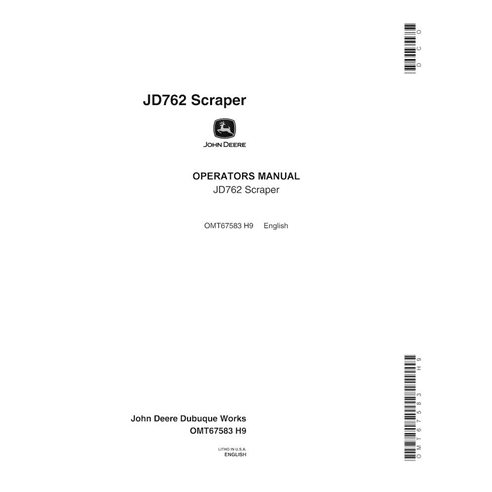 Manual del operador del raspador John Deere 762 en pdf - John Deere manuales - JD-OMT67583-EN
