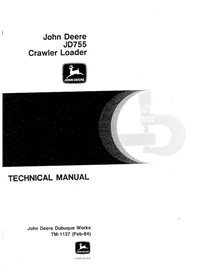 Manual técnico em pdf do trator de esteira John Deere 755 - John Deere manuais - JD-TM1137-EN