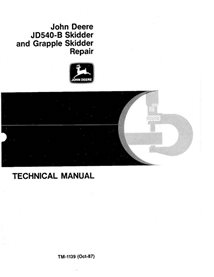 TM1139re Manual técnico de reparo em pdf da minicarregadeira John Deere 540B